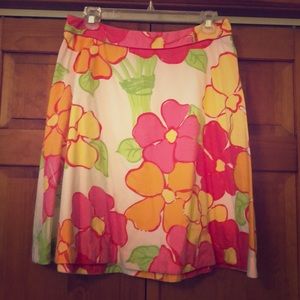 Lilly Pulitzer flower bouquet skirt